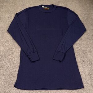 Vintage Kenyon Thermax Shirt Mens 2XL Navy Blue Long Sleeve Thermal USA 90s